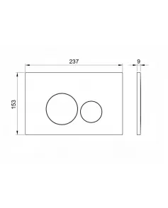 APS51336 Round Brushed Bronze Dual Flush Button Brushed Bronze
