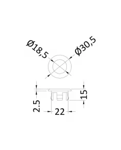 APS51356 Round Overflow Cover Brushed Bronze