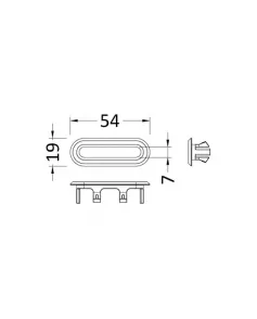 APS51357 Oval Overflow Cover Brushed Bronze