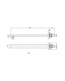 APS51360 Small Rectangular Shower Arm Brushed Bronze