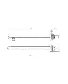 APS51360 Small Rectangular Shower Arm Brushed Bronze