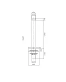 APS51362 Round Ceiling Arm 150mm Brushed Bronze