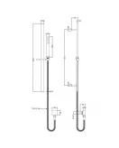 APS51368 Sheer Rectangular Slider Rail Kit Brushed Bronze