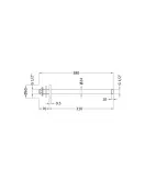 APS51371 Round Ceiling Arm 300mm Brushed Bronze