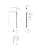 APS51373 Arvan Freestanding Bath Shower Mixer with Kit Brushed Bronze