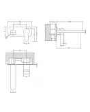 APS51374 Arvan Wall Mounted 2 Tap Hole Basin Mixer With Plate Brushed Bronze