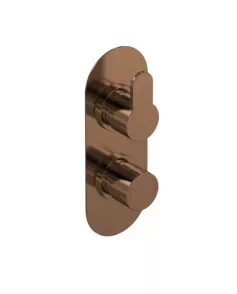 APS51378 Arvan Twin Thermostatic Valve Brushed Bronze