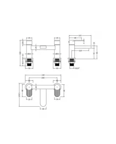 APS51381 Cyprus Deck Mounted Bath Filler Brushed Bronze