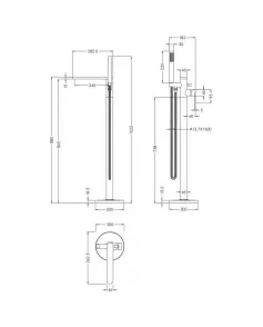 APS51384 Binsey Freestanding Bath Shower Mixer with Kit Brushed Bronze