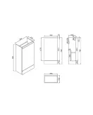 APS51414 Waterguard Cloakroom Floor Mounted White