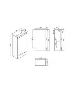 APS51414 Waterguard Cloakroom Floor Mounted White