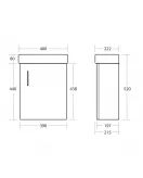 APS51415 Lanza Cloakroom Vanity Wall Mounted 