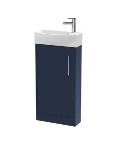 APS51437 Juno 440mm Floor Standing 1-Door Unit & 1TH Basin - Left Hand - Midnight Blue Blue