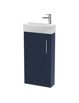 APS51437 Juno 440mm Floor Standing 1-Door Unit & 1TH Basin - Left Hand - Midnight Blue Blue