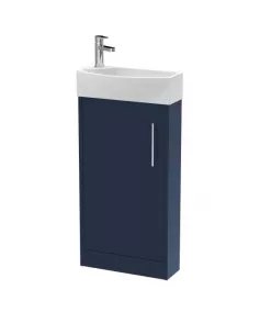APS51439 Juno 440mm Floor Standing 1-Door Unit & 1TH Basin - Right Hand - Midnight Blue Blue