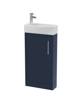 APS51439 Juno 440mm Floor Standing 1-Door Unit & 1TH Basin - Right Hand - Midnight Blue Blue