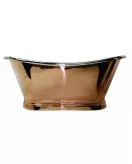APS52654 Copper Baths Freestanding Boat Bath - Copper Outer/Nickel Inner - 1500mm Copper