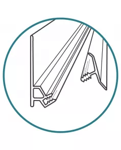 APS52811 2 PART BOTTOM PROFILE SHOWER / BATH White