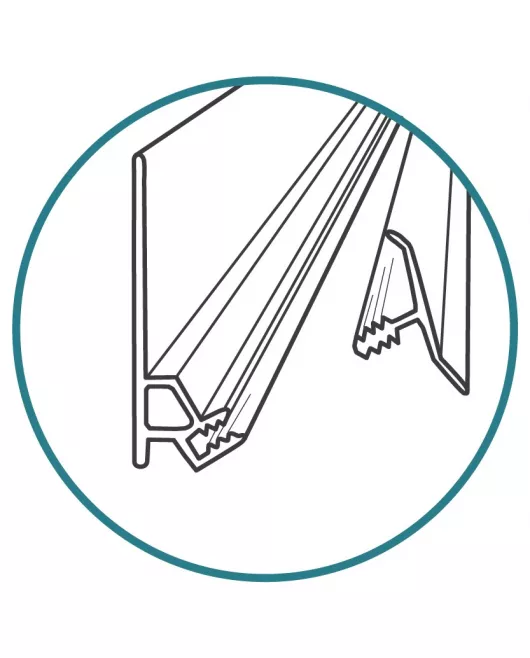 APS52811 2 PART BOTTOM PROFILE SHOWER / BATH White