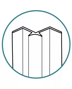 APS52819 Internal Corner Polished Silver 2420mm Long Polished Silver