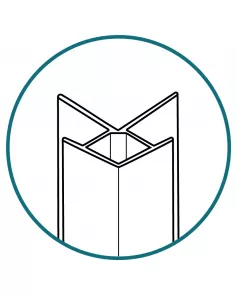 APS52846 External Corner Polished Silver 2450MM Silver