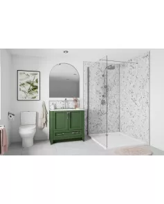 APS52898 Carrara Marble Herringbone 2440 x 600 x 4mm Carrara Marble Herringbone