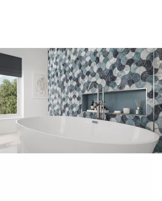 APS52899 Blue Scallop 2440 x 600 x 4mm Blue Scallop 