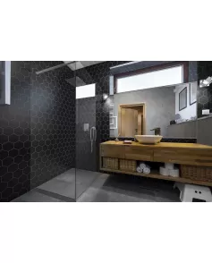 APS53995 Black Silk Hexagonal 