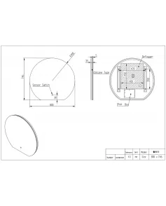 APS54074 ALBA LED Mirror 800×746 