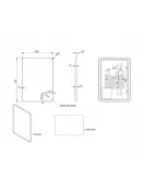 APS54075 Alfie Soft Edge LED Mirror Black 500×700 Black