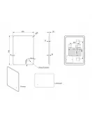 APS54077 Alfie Soft Edge LED Mirror Brass 500×700 Brushed Brass