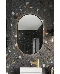 APS54079 Aubrey LED Mirror Black 500×800 Black