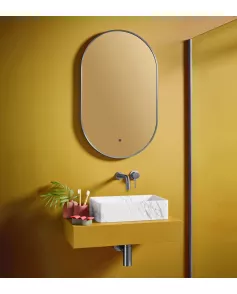 APS54081 Aubrey LED Mirror Gunmetal 500×800 Gunmetal