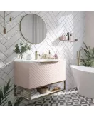 APS54088 Macie Brushed Brass LED Mirror 600mm Brass