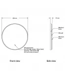 APS54088 Macie Brushed Brass LED Mirror 600mm Brass