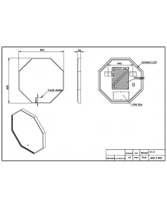 APS54090 Passa Octagonal Mirror Brushed Brass 800×800 Brushed Brass