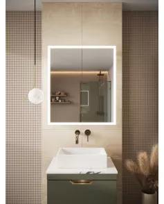 APS54093 Prospr LED Double Door Mirror with Bluetooth 600x700mm 