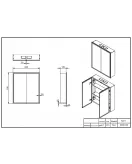 APS54093 Prospr LED Double Door Mirror with Bluetooth 600x700mm 
