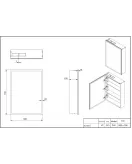 APS54094 Prospr LED Single Door Mirror with Bluetooth 500x700mm 