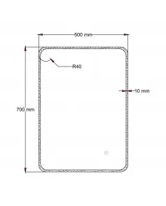APS54099 Vivid LED Mirror 700 x 500mm 