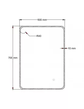 APS54099 Vivid LED Mirror 700 x 500mm 