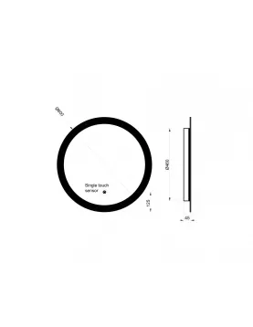 APS54100 Lunar LED Mirror 600mm 