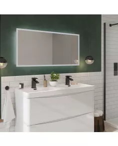 APS54102 Mosca LED Mirror with Demister Pad and Shaver Socket 1200x600mm 