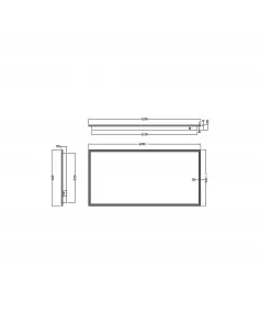 APS54102 Mosca LED Mirror with Demister Pad and Shaver Socket 1200x600mm 