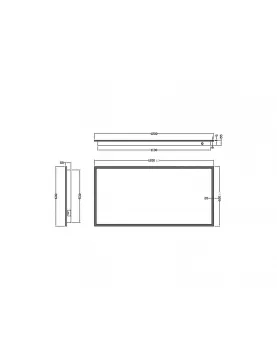 APS54102 Mosca LED Mirror with Demister Pad and Shaver Socket 1200x600mm 