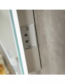 APS54104 Mosca LED Mirror with Demister Pad and Shaver Socket 600x800mm 