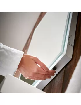 APS54105 Mosca LED Mirror with Demister Pad and Shaver Socket and Bluetooth 500x700mm 