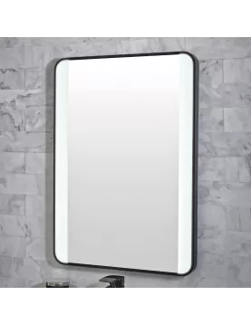 APS54106 Mono Soft Square Mirror W/Demister and Colour Change 500X700mm 