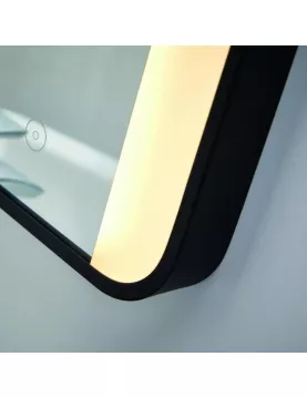 APS54106 Mono Soft Square Mirror W/Demister and Colour Change 500X700mm 