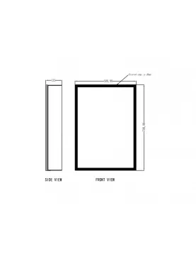 APS54107 Mia LED Mirror Cabinet 500x700mm 